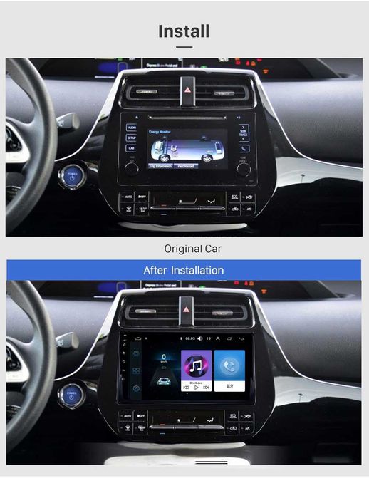 Navigatie Android 14 TOYOTA PRIUS 2016+ 1/8 Gb Waze CarPlay CAMERA