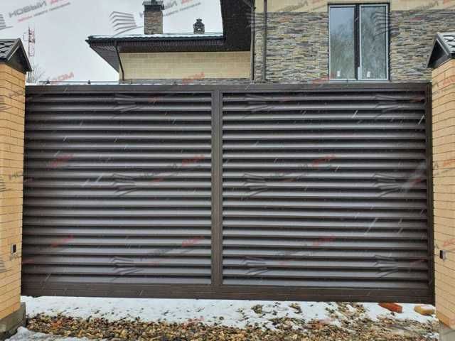 Забор жалюзи горизонтальный