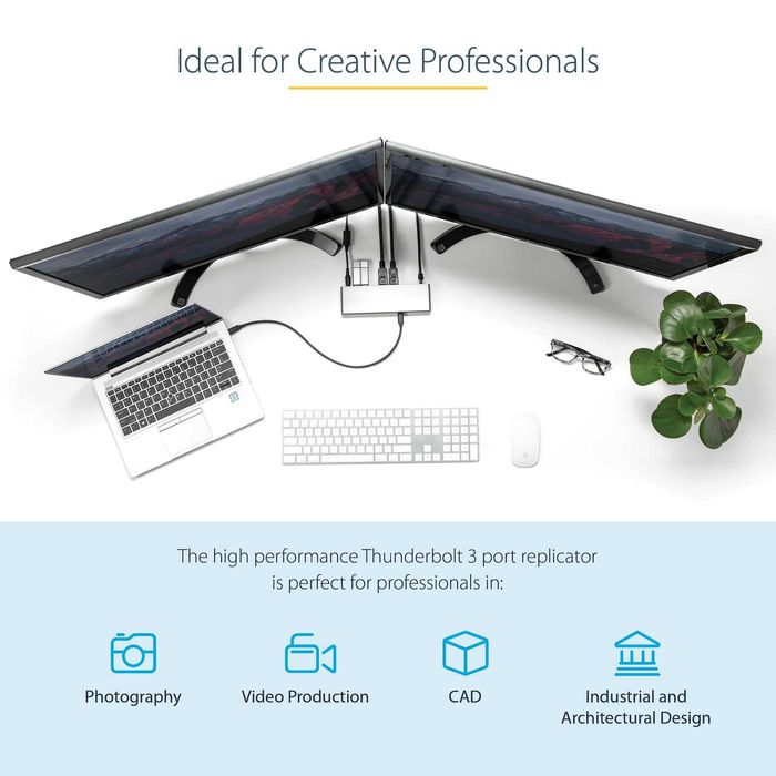 Thunderbolt 3 Dock, afisare display pe monitor extern