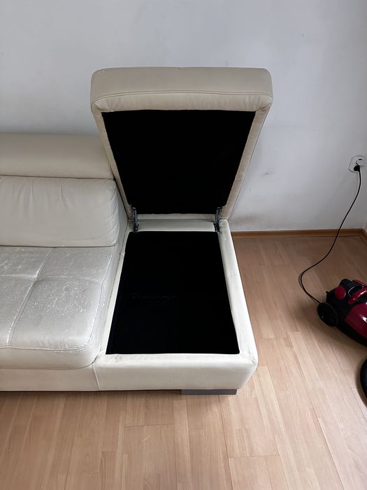 Кожен разтегателен диван за претапициране