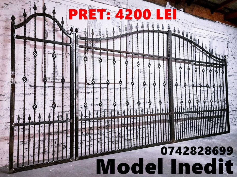 OFERTĂ! Porti Din 100% Fier Forjat Si Tabla Traforata De Vanzare