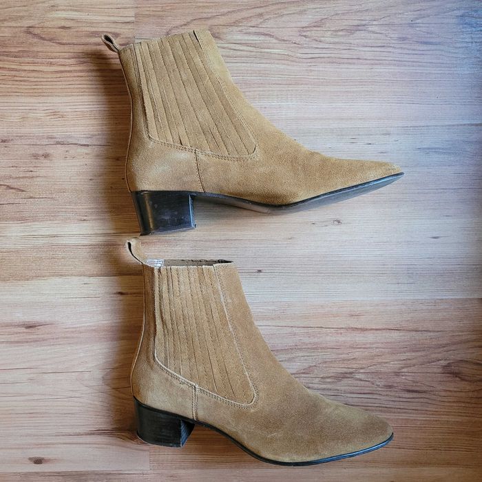 Botine piele intoarsa Zara