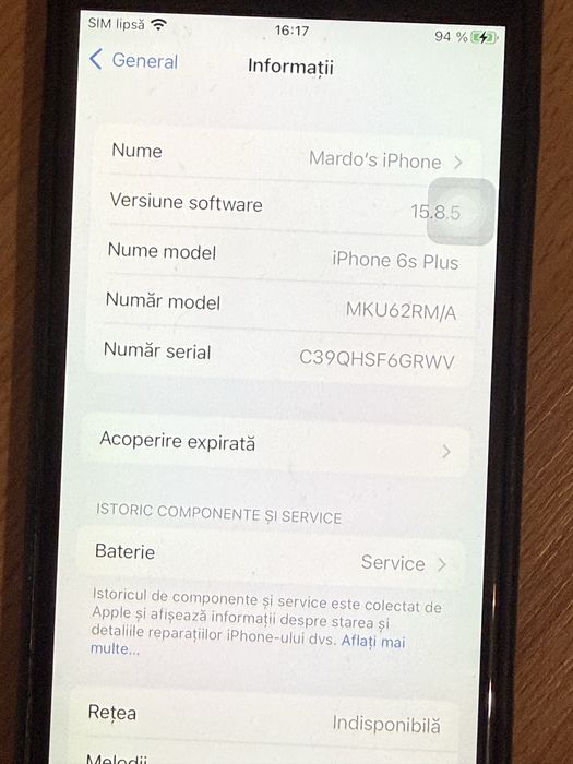 Iphone 6S Plus Space Gray 64GB