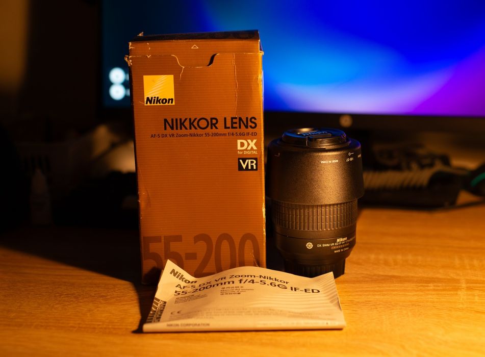 Объектив на Nikon, Nikkor 55-200mm f/4-5.6G ED VR AF-S DX новый