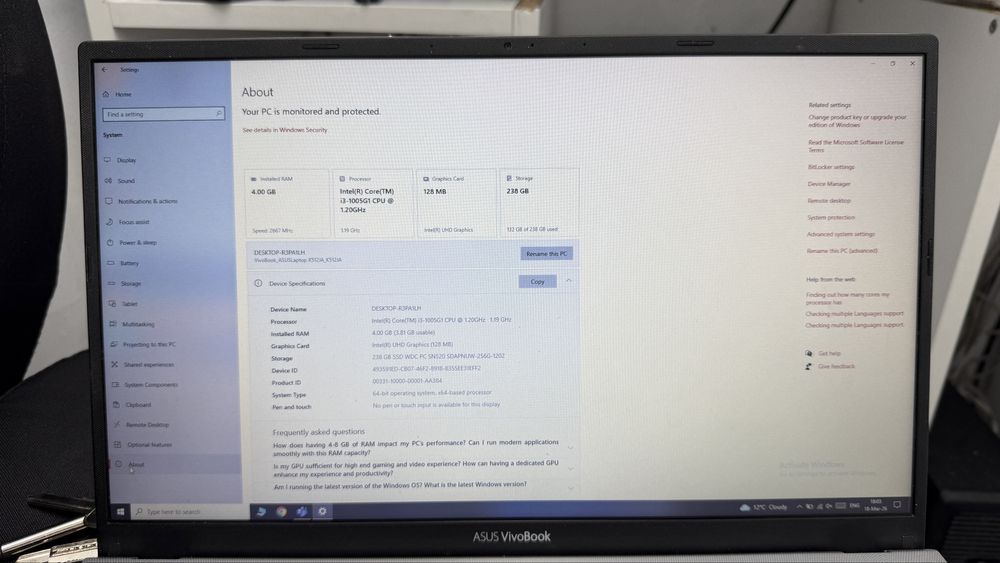 Laptop asus vivobook