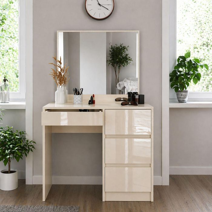 Тоалетка "onyx gloss  90 см с led огледало