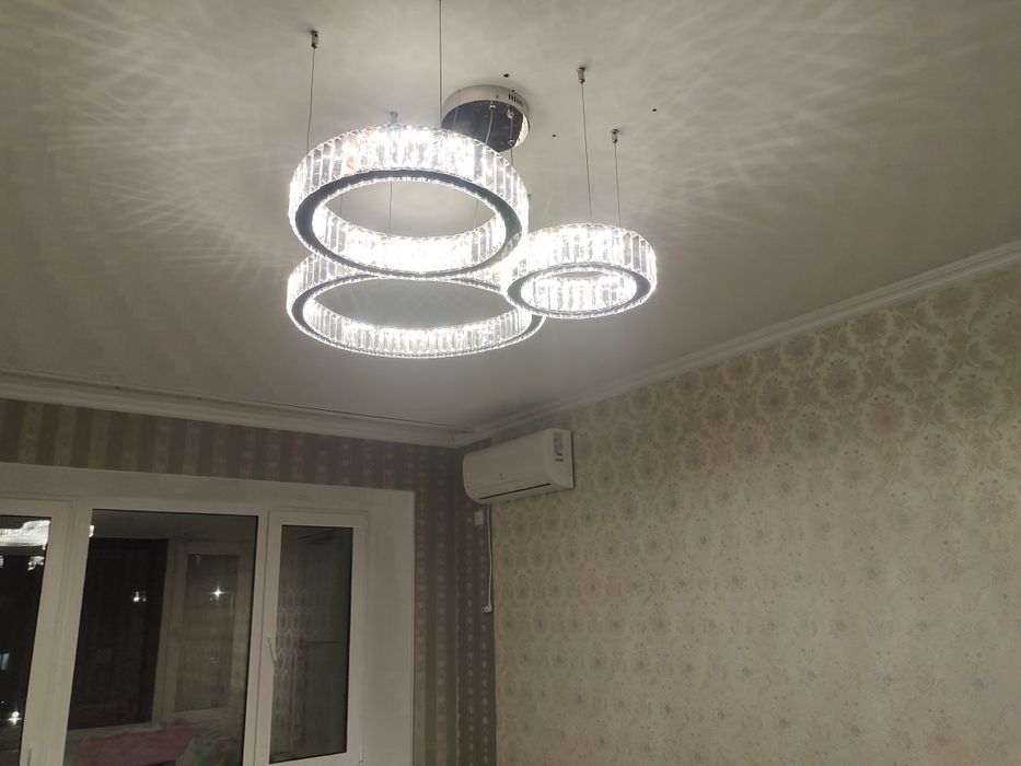 Установка люстра