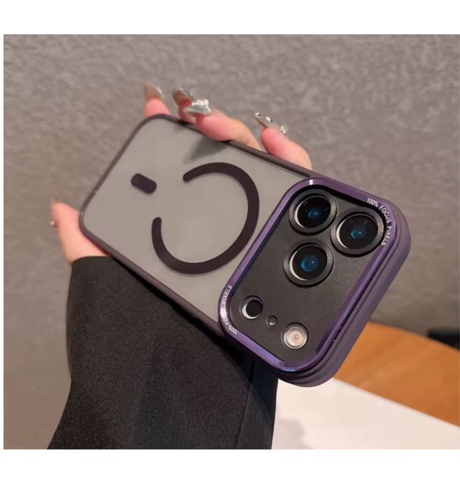 Iphone 16 17 AIR PRO MAX PLUS - Husa Magnetica Hard Case Spate Fumuriu