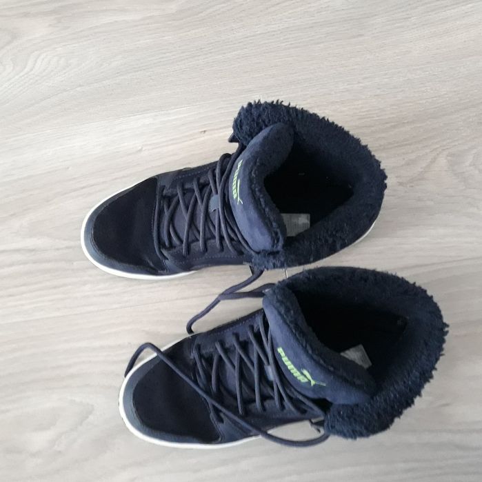 Puma , mar 39- Pantofi sport mid-cut de piele ecologica si piele intoa