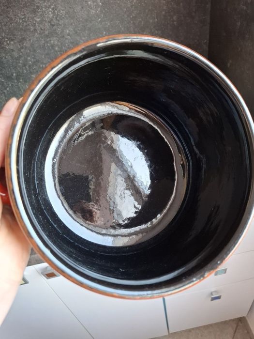 Винтажен Глинен Съд (Котлон) "Feuerfest" от ZELLER KERAMIK - ИЗЦЯЛО НО