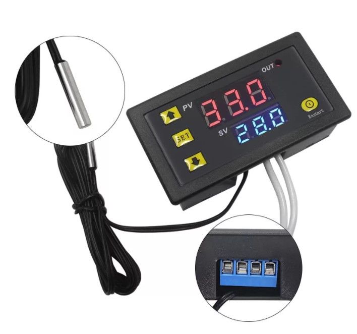 Цифровой контроллер температуры , W3230, -50°С ~ +120°C 12V