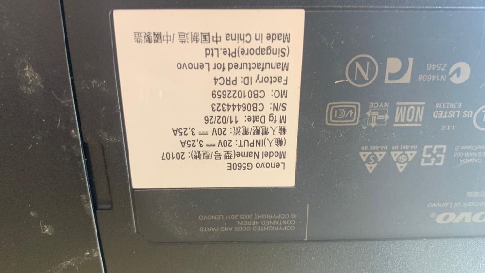 Продам ноутбук Lenovo g 560 e