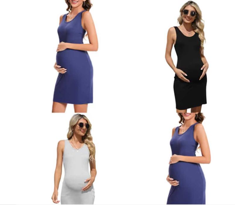Rochie gravida maternity bodycon bumbac, noua cu eticheta