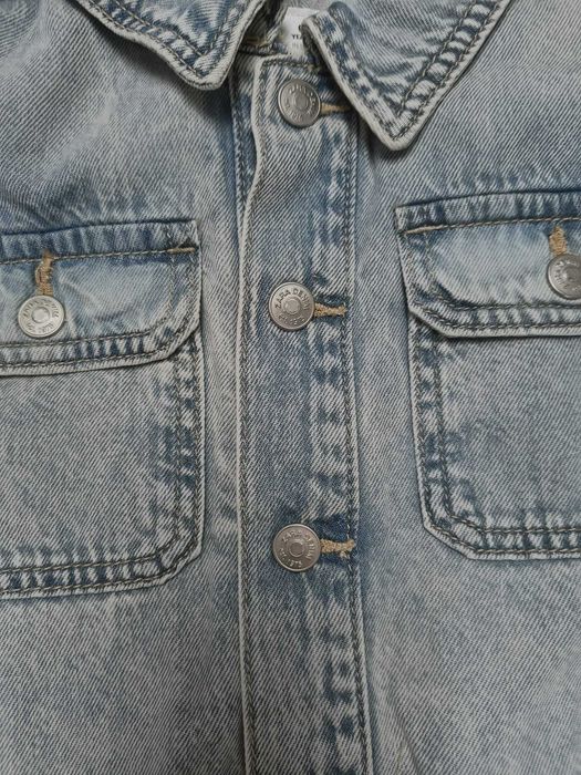Salopetă cu capse si buzunare denim ZARA Kids fata - NOUĂ - Mărime 6 ani (116 cm)