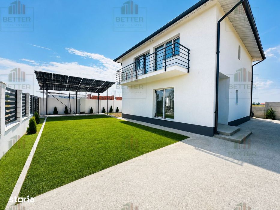 Casă P+1 cu 4 camere, panouri fotovoltaice – Comuna Berceni