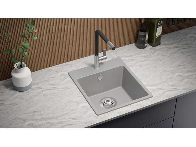 94 E САМО Сива Кухненска Мивка от гранит модел Рига Easy
