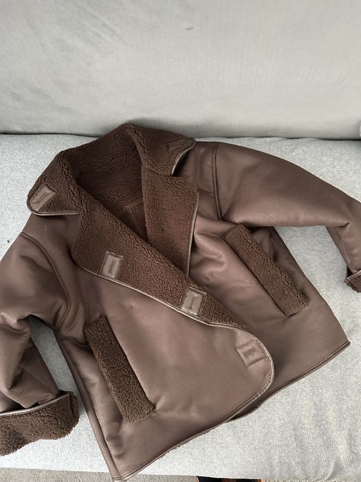 Дамско кафяво топло зимно яке