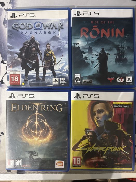 Игры на ps 5 cyberpunk, Rise of Ronin, Elden Ring, God Of War
