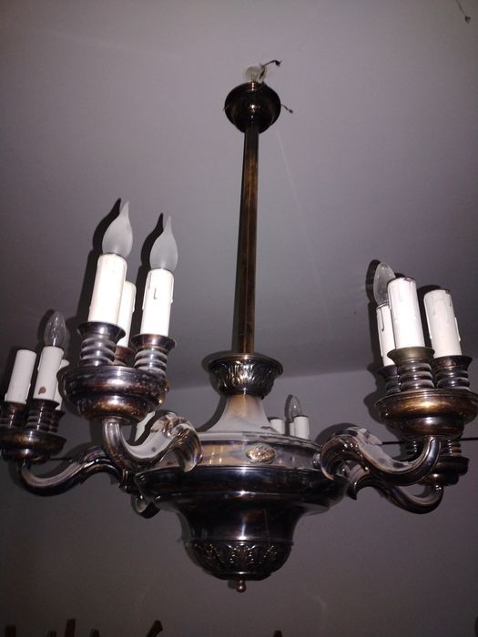 Candelabru interbelic, foarte mare, 18 becuri