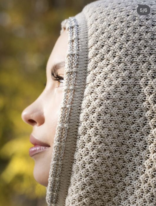 Капор-теплая плотная вязка