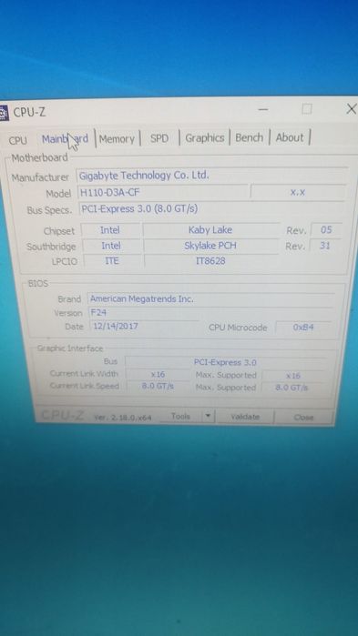 Placa de baza gigabyte h110 D3A Procesor I5 7500