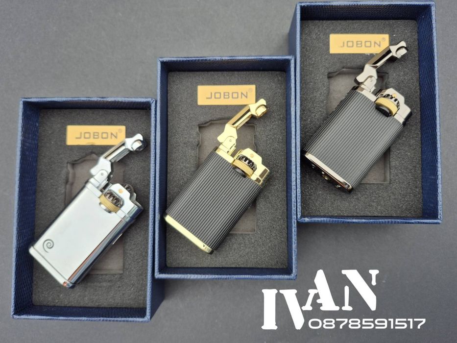 Луксозна запалка Jobon с джет-пламък (Три цвята)