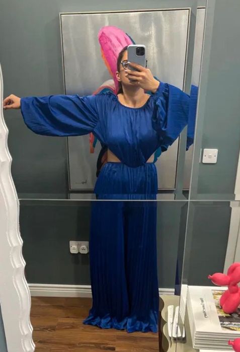 Син елегантен гащеризон