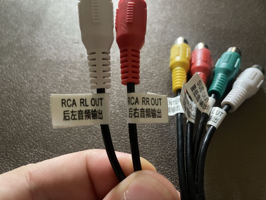 RCA кабель/жгут для магнитолы: 5.1 аудиовыход, сабвуфер, фронт/тыл