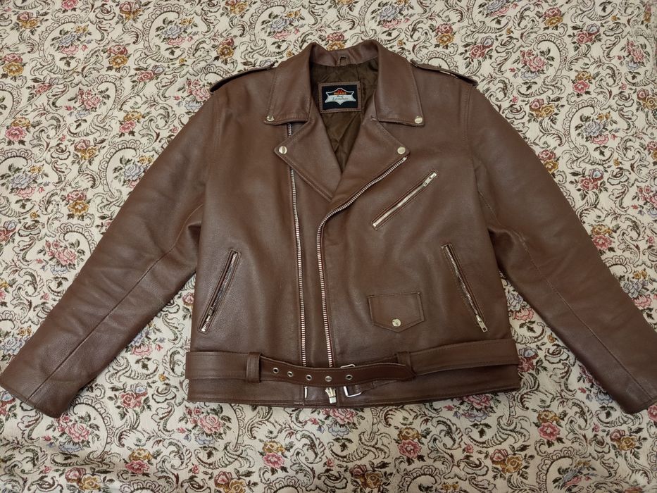 Косуха кожаная мужская