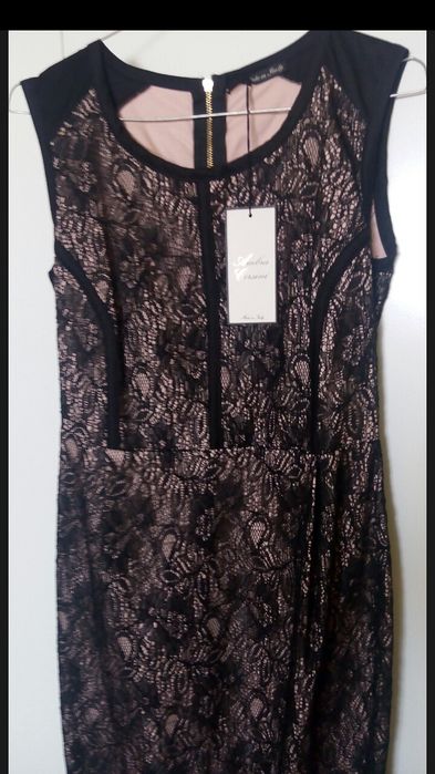 Rochie dantelă neagră, măsura M,