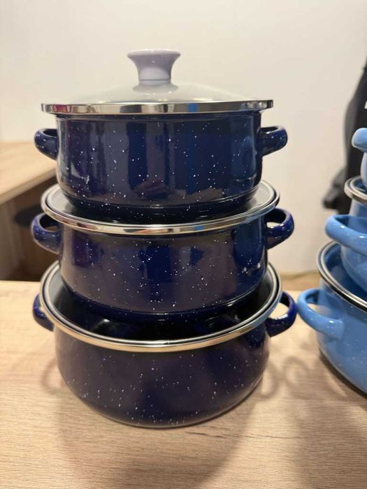 Комплект от 3 тенджери - 16см, 18см, 20см-ЦВЕТОВЕ