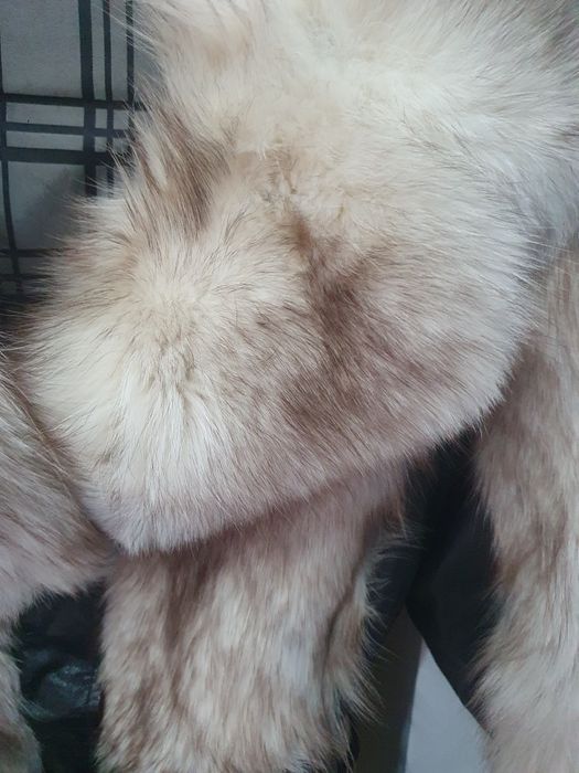 Дамско зимно яке естествена кожа и косъм