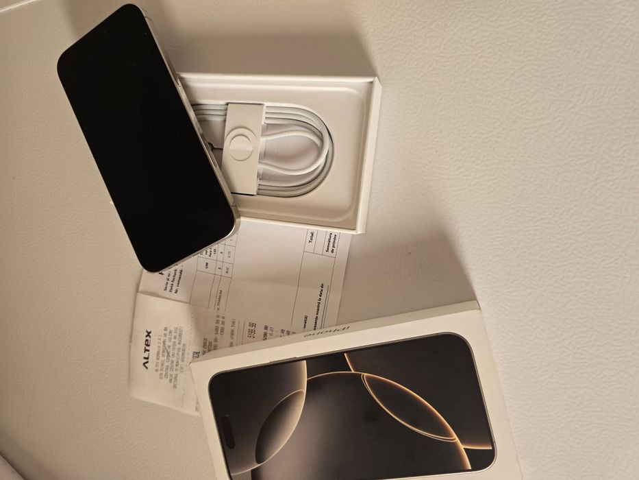 iPhone 16 pro max NOU 9 cicluri de încărcare factura garanție