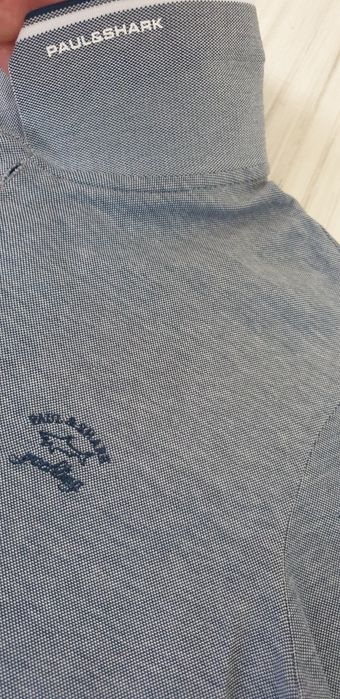 Paul & Shark Pique Cotton Italy Mens Size S ОРИГИНАЛНА Мъжка Тениска!