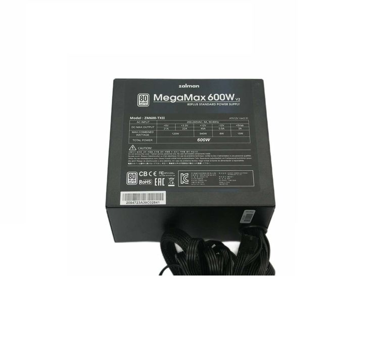 Блок питания Zalman MegaMax 600W 80 Plus