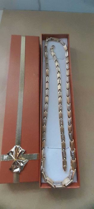 Set Lant si bratara din Aur 14 K -17g