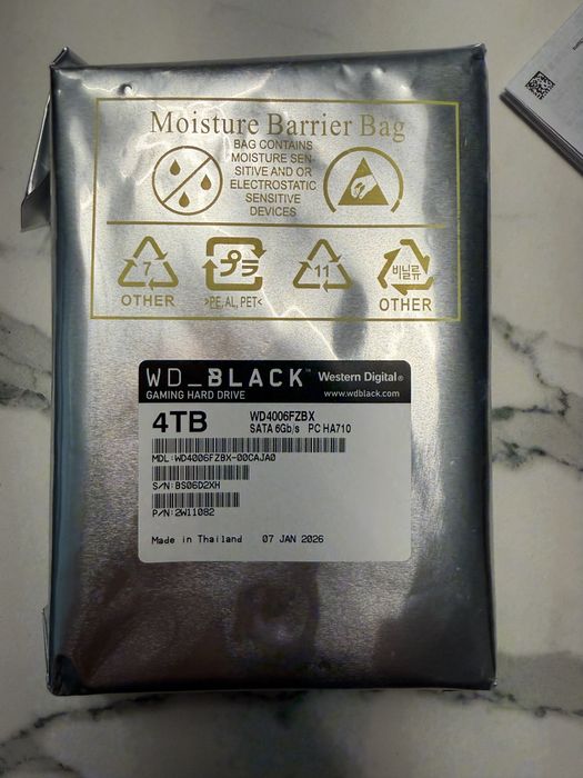 HDD WD_BLACK 4TB WD4006FZBX Nou Sigilat 7200RPM Gaming