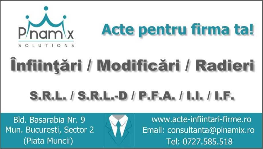 Infiintare firma, modificare, radiere SRL/ PFA /IF: GIURGIU - CALARASI