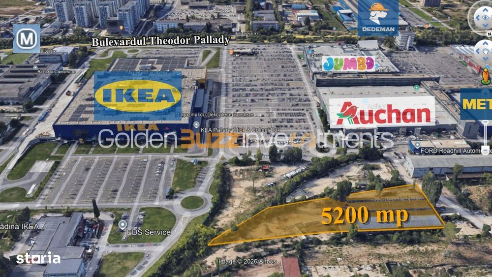 Teren comercial 5.262 mp – zona Pallady Mall (IKEA, Metro, Auchan)