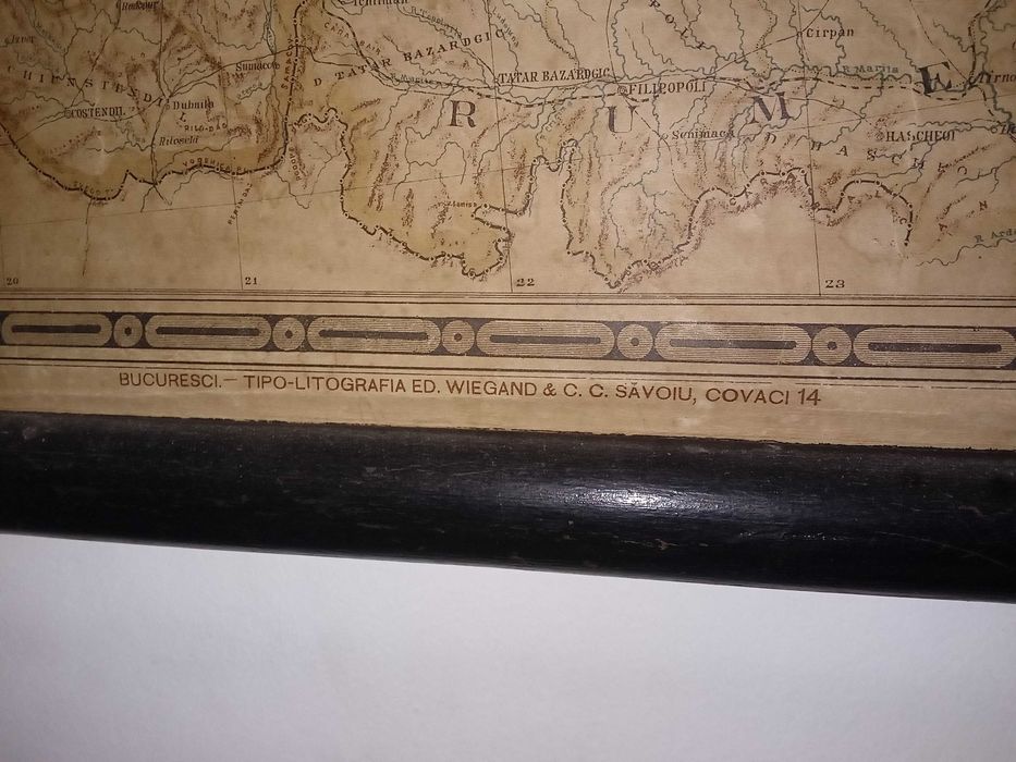 Harta României Ed. Wiegand sec IX anticariat