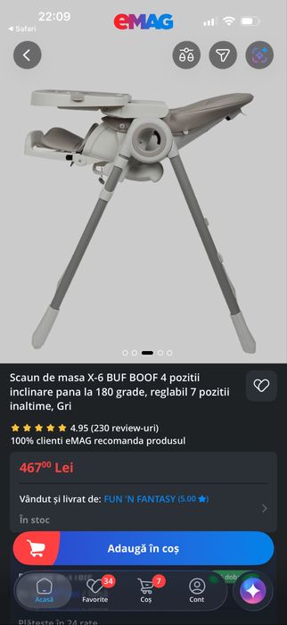 Scaun de masa Buf Boof