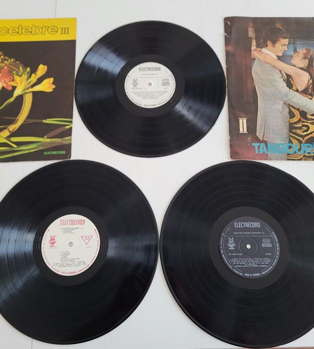 Colectie 3 discuri vinil muzica Tangouri celebre partea II si III, Electrecord Romania