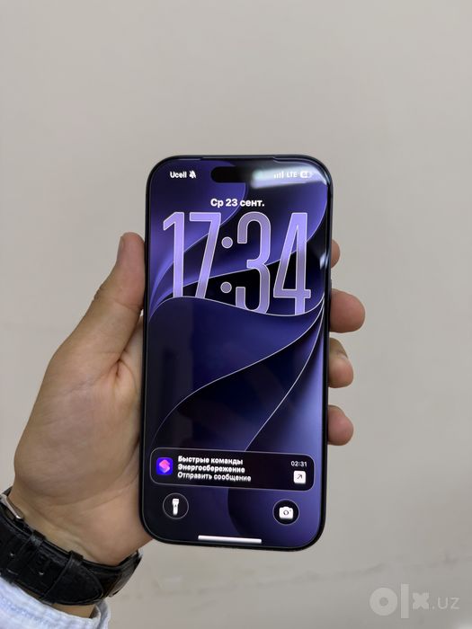 Iphone 17 pro blue 256 batery 92%  sim esm karobka hamma narsa bor