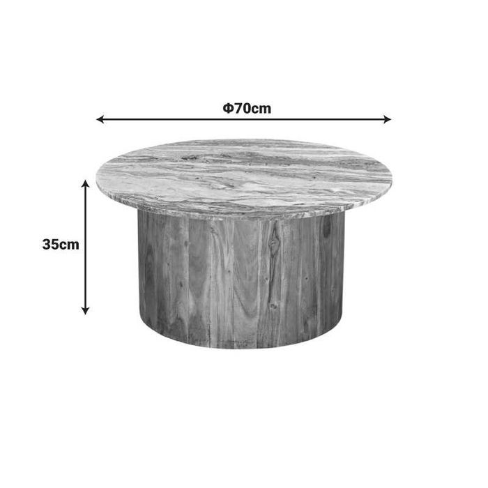 Комплект маси, Sergy, Бежов, Мрамор, 90х90х40см.