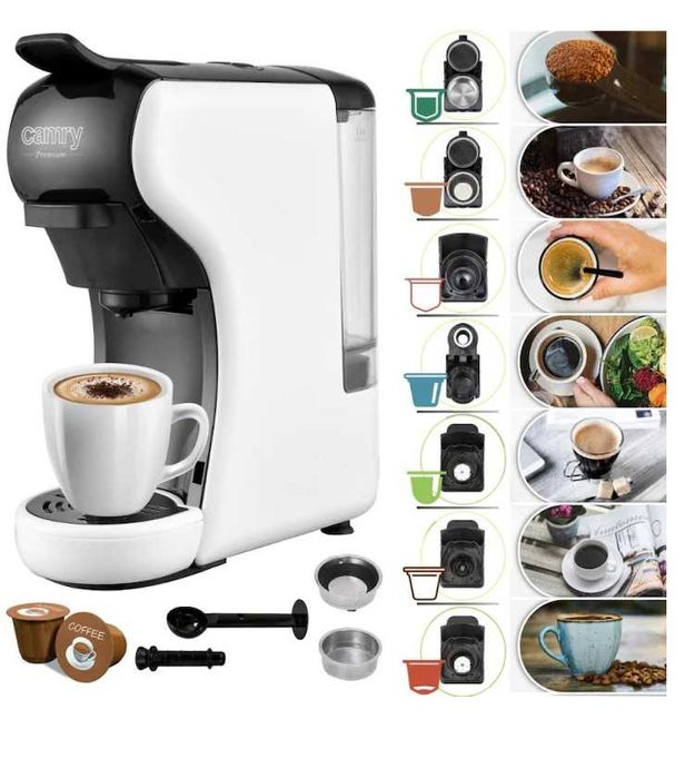 Еспресо машина за мляно кафе и капсули 9в1 Camry CR 4414, 3000W,19 bar