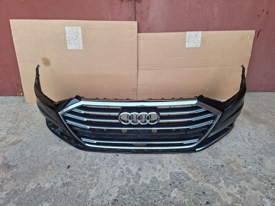 Bară fată Audi A 8 + grilă centrală  2018/2022 + Far stg  800 lei