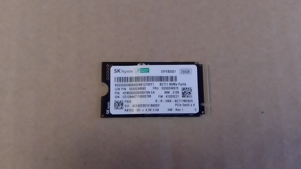 SSD NVMe SK Hynix 256gb 2242 3x4