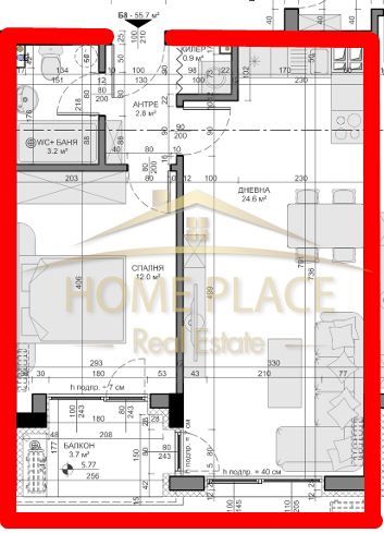 Двустаен апартамент в новострояща се сграда