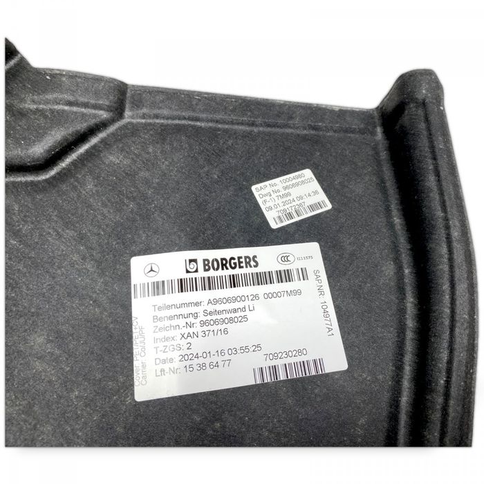 9606900126 Panoul peretelui cabanei, stânga MERCEDES-BENZ, BORGERS Actros MP5 (2019-) MERCEDES-BENZ