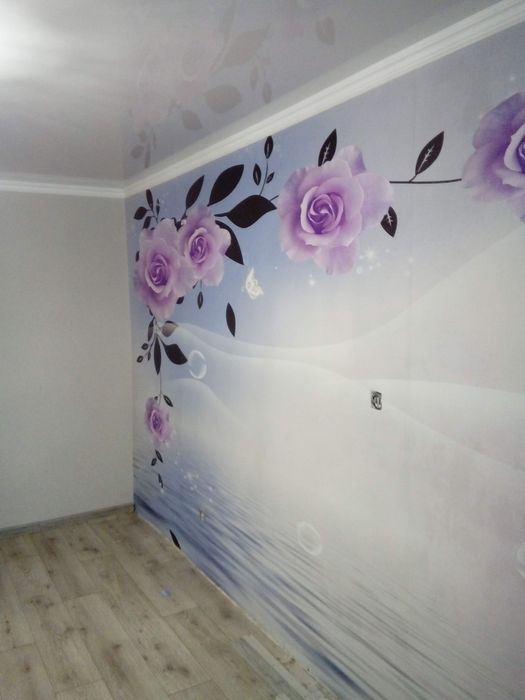 Обои, галтели, шпатлёвка